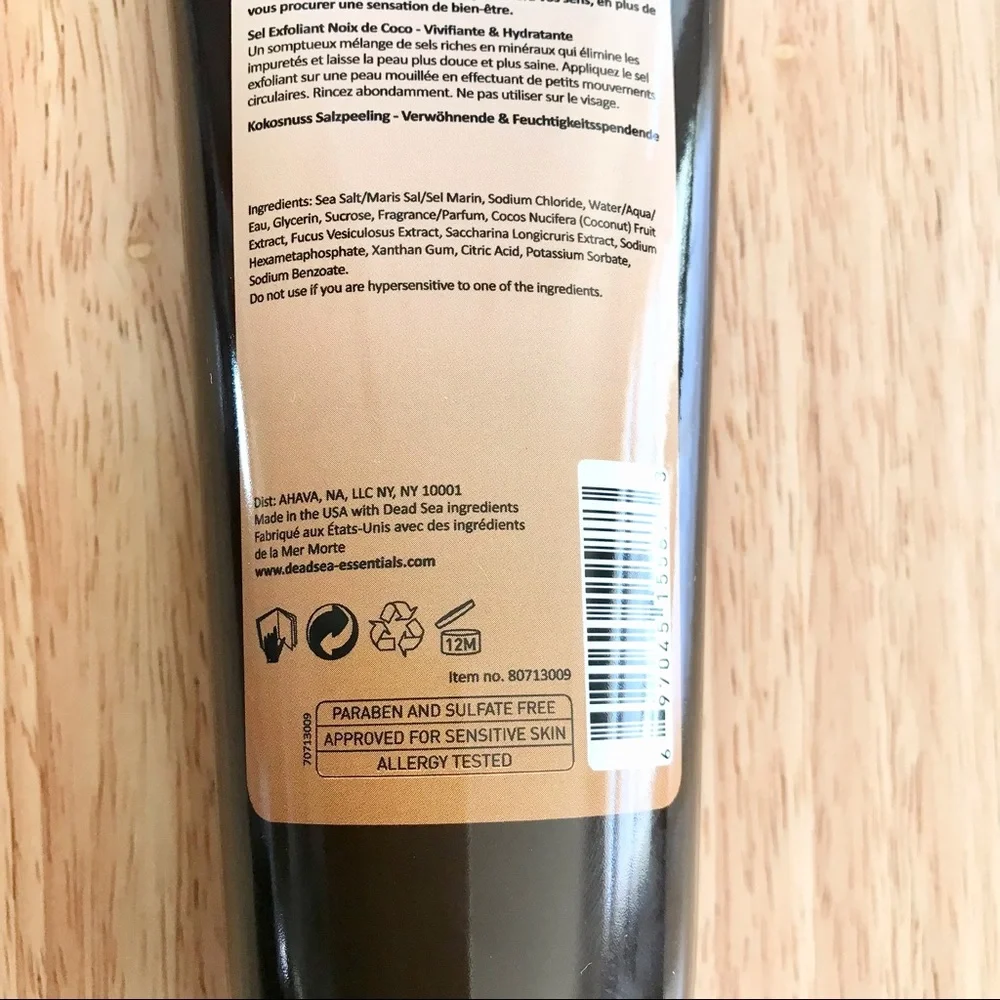 Coconut Salt Scrub Dead Sea Essentials by Ahava